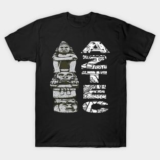 Aztec statues religion T-Shirt